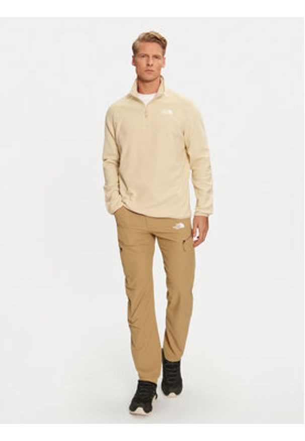 The North Face Polar Glacier NF0A855W Beżowy Regular Fit. Kolor: beżowy. Materiał: syntetyk