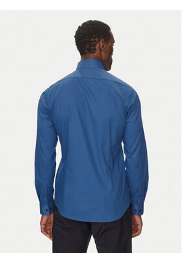 Calvin Klein Koszula K10K114298 Niebieski Slim Fit. Kolor: niebieski. Materiał: syntetyk, bawełna