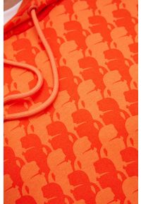 Karl Lagerfeld Bluza 521900.705185 męska kolor pomarańczowy z kapturem wzorzysta. Okazja: na co dzień. Typ kołnierza: kaptur. Kolor: pomarańczowy. Materiał: materiał, dzianina. Styl: casual #4