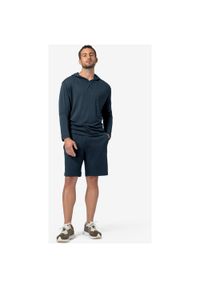 Spodenki dresowe męskie SUPER.NATURAL Solution Shorts. Kolor: niebieski. Materiał: dresówka. Sport: turystyka piesza