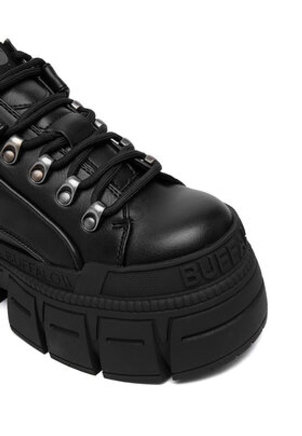 Buffalo Półbuty Gospher Hike LO 1622592 Czarny. Kolor: czarny. Materiał: skóra