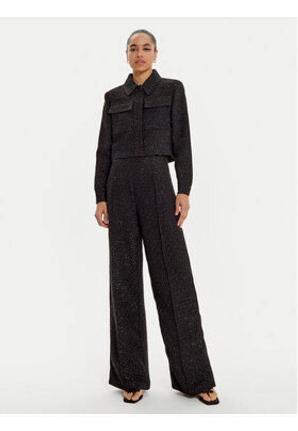 Lola Casademunt by Maite Spodnie materiałowe MF2414024 Czarny Wide Leg. Kolor: czarny. Materiał: syntetyk