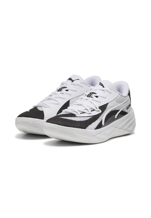 Puma - Buty koszykarskie All-Pro NITRO Team PUMA White Black. Zapięcie: sznurówki. Kolor: biały, wielokolorowy, czarny. Materiał: materiał, syntetyk, tkanina. Szerokość cholewki: normalna. Sport: turystyka piesza