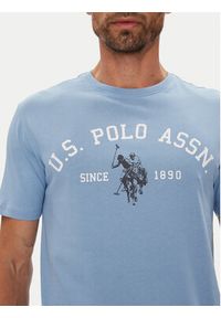U.S. Polo Assn. T-Shirt MUP3268 Błękitny Regular Fit. Typ kołnierza: polo. Kolor: niebieski. Materiał: bawełna #4