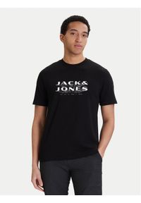Jack & Jones T-Shirt Fusion 12289880 Czarny Regular Fit. Kolor: czarny. Materiał: bawełna #1