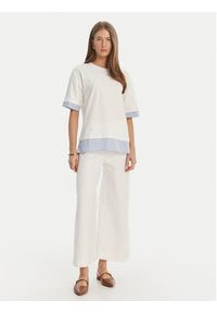 Luisa Spagnoli T-Shirt Baiadera 543155 Biały Regular Fit. Kolor: biały. Materiał: bawełna #3