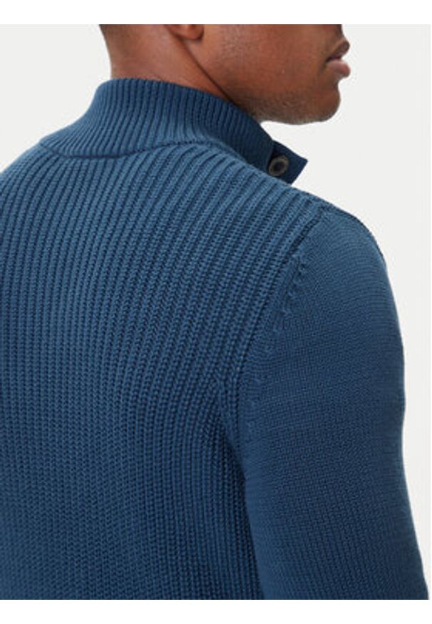 Aeronautica Militare Sweter 252MA1572UL00409 Niebieski Slim Fit. Kolor: niebieski. Materiał: bawełna