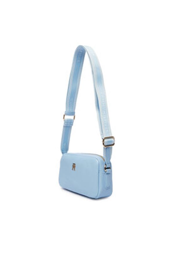 TOMMY HILFIGER - Tommy Hilfiger Torebka Th Essential Camera Bag AW0AW18370 Błękitny. Kolor: niebieski. Materiał: skórzane