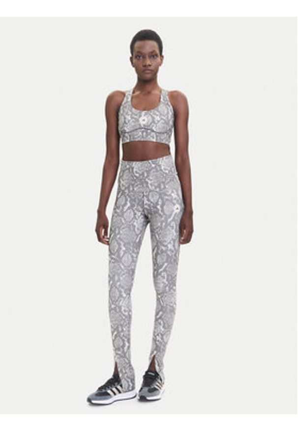 Adidas by Stella McCartney - adidas by Stella McCartney Legginsy Training Rolltop Splitcuff JM8477 Beżowy Slim Fit. Kolor: beżowy. Materiał: syntetyk
