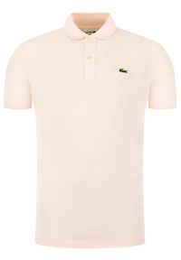 Lacoste Polo PH4012 Różowy Slim Fit. Typ kołnierza: polo. Kolor: różowy. Materiał: bawełna