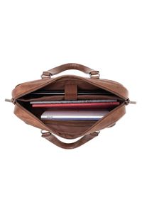 Ochnik - Torba męska. Kolor: brązowy. Materiał: skóra #4