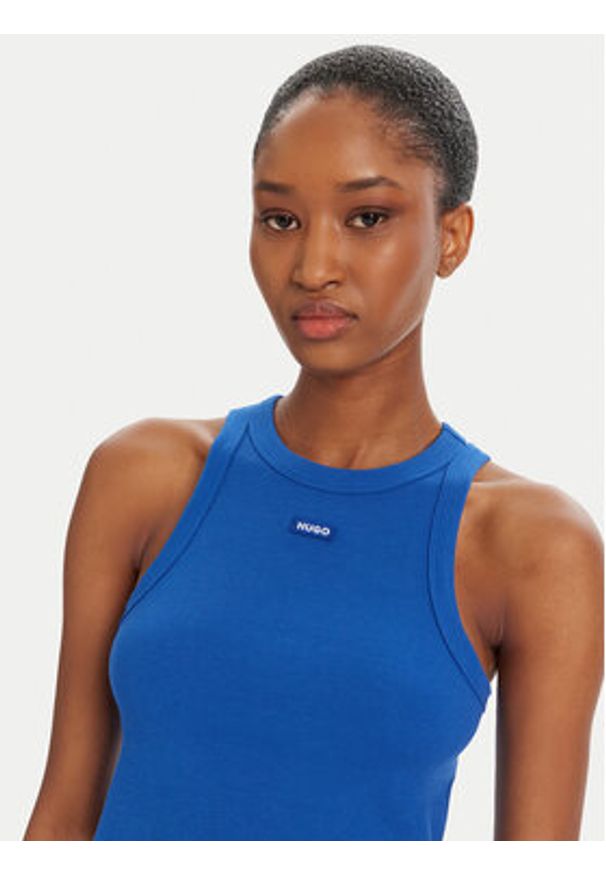 Hugo - HUGO Top Baby 50511450 Niebieski Slim Fit. Kolor: niebieski. Materiał: bawełna