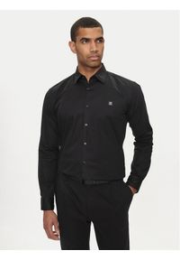 Hugo Koszula Ermo 50505315 Czarny Slim Fit. Kolor: czarny. Materiał: bawełna