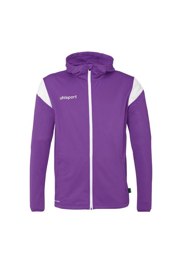 UHLSPORT - Bluza dresowa z kapturem Uhlsport Squad 27. Typ kołnierza: kaptur. Kolor: biały, wielokolorowy, fioletowy. Materiał: dresówka. Sport: piłka nożna