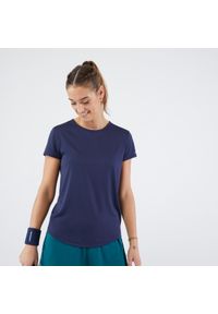 ARTENGO - Koszulka do tenisa z okrągłym dekoltem damska Artengo Dry Essential 100. Kolor: niebieski. Materiał: poliester, materiał. Sport: tenis #1