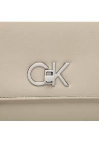 Calvin Klein Torebka Re-Lock Ew Conv Crossbody K60K610749 Beżowy. Kolor: beżowy. Materiał: skórzane