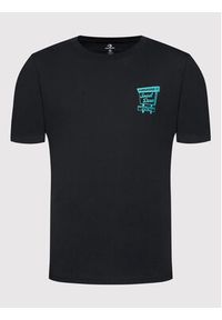 Converse T-Shirt Playera Fast Food 10022934-A01 Czarny Standard Fit. Kolor: czarny. Materiał: bawełna