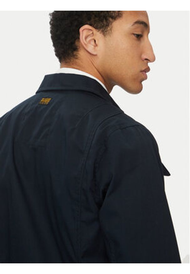 G-Star RAW - G-Star Raw Kurtka przejściowa 4 Pkt Overshirt D26429-D967 C742 Granatowy Slim Fit. Kolor: niebieski. Materiał: bawełna