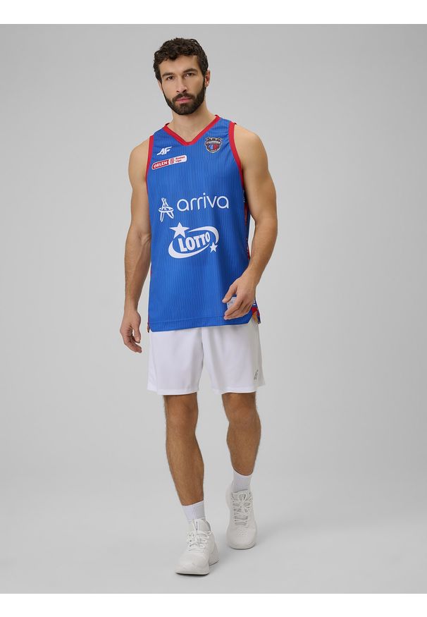 4f - 4F Koszulka meczowa replika wyjazdowa z sezonu 2025/26 męska 4F x Anwil Włocławek - niebieska L. Kolor: niebieski. Materiał: materiał. Długość: długie. Wzór: nadruk
