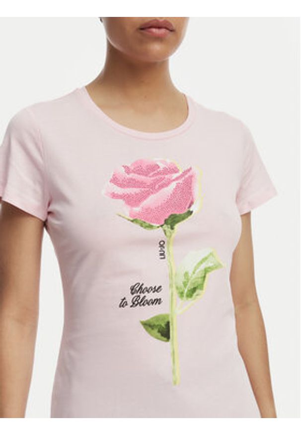 Liu Jo T-Shirt WA6477 JS923 Różowy Regular Fit. Kolor: różowy. Materiał: bawełna