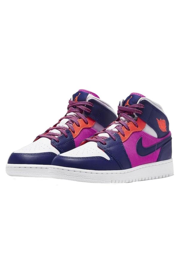 Buty do chodzenia dla dorosłych Air Jordan 1 Mid Fire Pink Barely Grape. Kolor: fioletowy. Sport: turystyka piesza