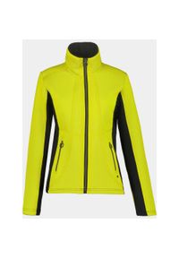 LUHTA - Sweter damski Luhta Lumikero. Typ kołnierza: polo. Kolor: czarny, wielokolorowy, żółty. Materiał: polar. Sport: turystyka piesza