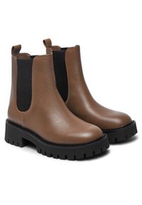 MICHAEL Michael Kors Sztyblety Asher 40F4ASFE5L Brązowy. Kolor: brązowy. Materiał: skóra