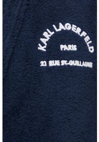Karl Lagerfeld Szlafrok 215W2180 kolor granatowy. Kolor: niebieski. Materiał: tkanina, włókno #8