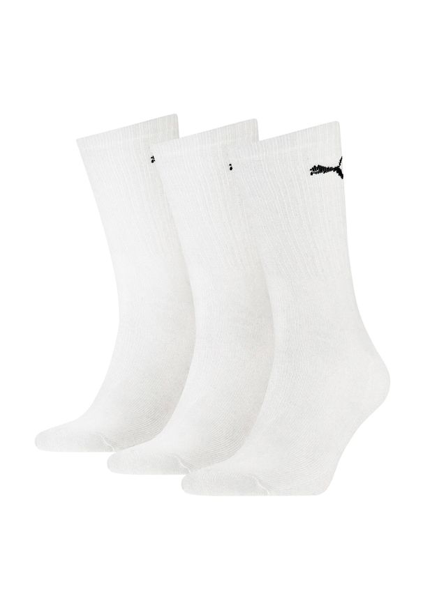 SKARPETY Puma Crew Socks 3 Pack, Dla obu płci. Kolor: biały. Materiał: materiał, bawełna. Sport: turystyka piesza