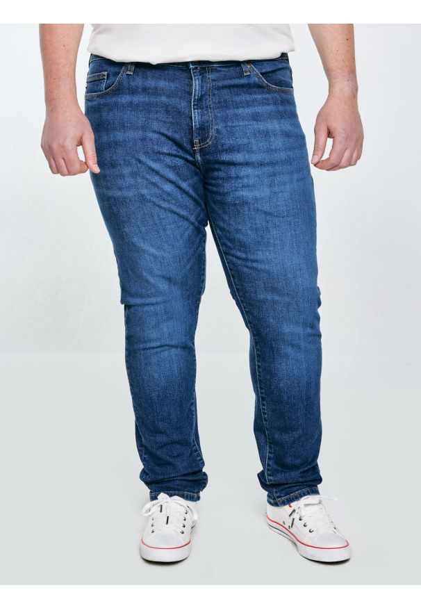 Big-Star - Jeansy męskie granatowe Harper 535. Stan: podwyższony. Kolor: niebieski. Styl: vintage, klasyczny