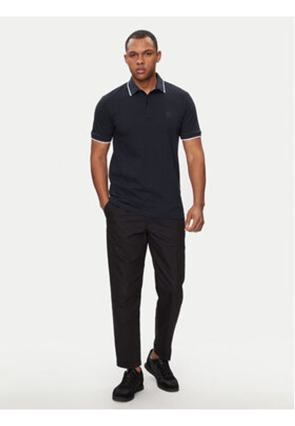 BOSS - Boss Polo Passertip 50507699 Granatowy Slim Fit. Typ kołnierza: polo. Kolor: niebieski. Materiał: bawełna