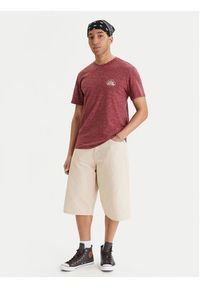 Quiksilver T-Shirt EQYKT04416 Bordowy Regular Fit. Kolor: czerwony. Materiał: bawełna #3