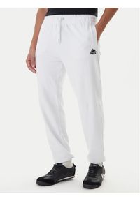 Kappa Spodnie dresowe Gothenburg 331U7EW Biały Regular Fit. Kolor: biały. Materiał: bawełna #1