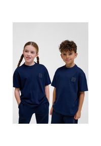 Koszulka dla dzieci Hummel Clean. Kolor: niebieski. Materiał: bawełna. Sport: joga i pilates #1