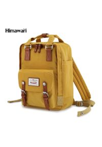 Plecak miejski Himawari 188L-49 żółty. Kolor: żółty. Materiał: tkanina, poliester. Styl: elegancki