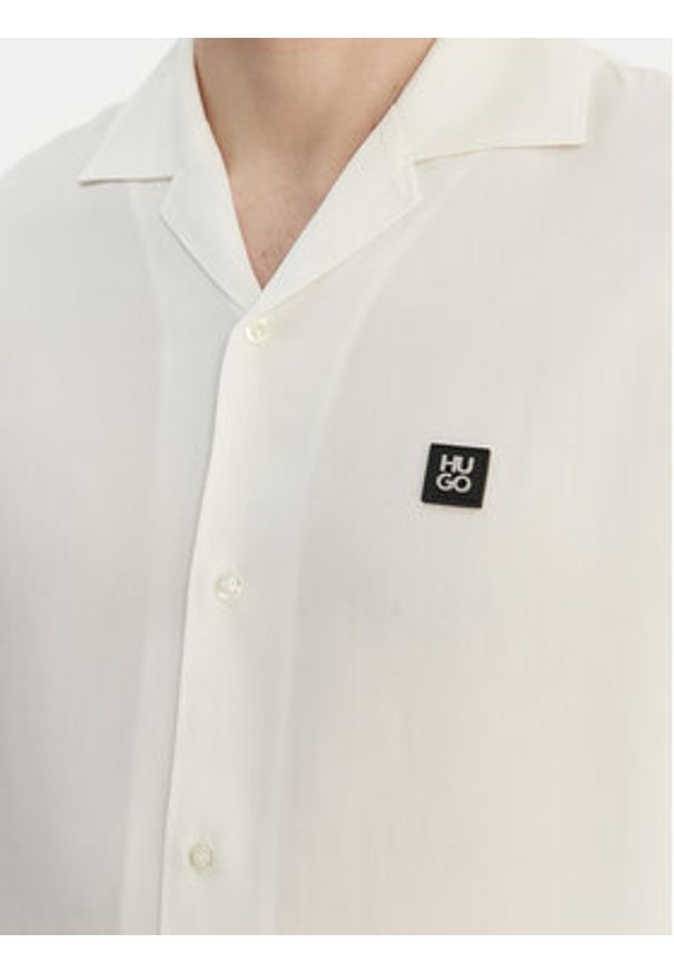 Hugo - HUGO Koszula Espino 50560593 Écru Oversize. Materiał: lyocell