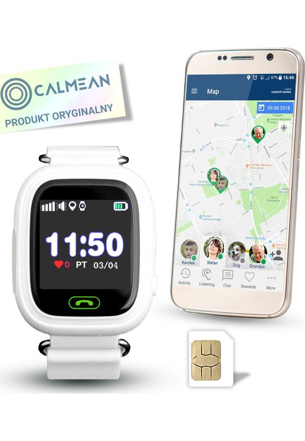 Smartwatch CALMEAN Touch Biały. Rodzaj zegarka: smartwatch. Kolor: biały