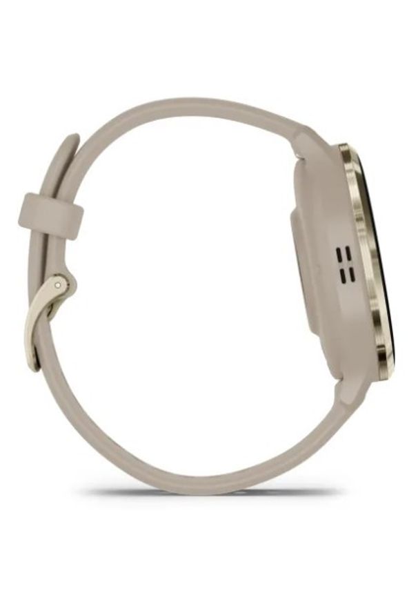 GARMIN - Garmin Venu 3s jasnozłota ramka z paskiem w kolorze french grey. Kolor: złoty. Styl: casual, sportowy