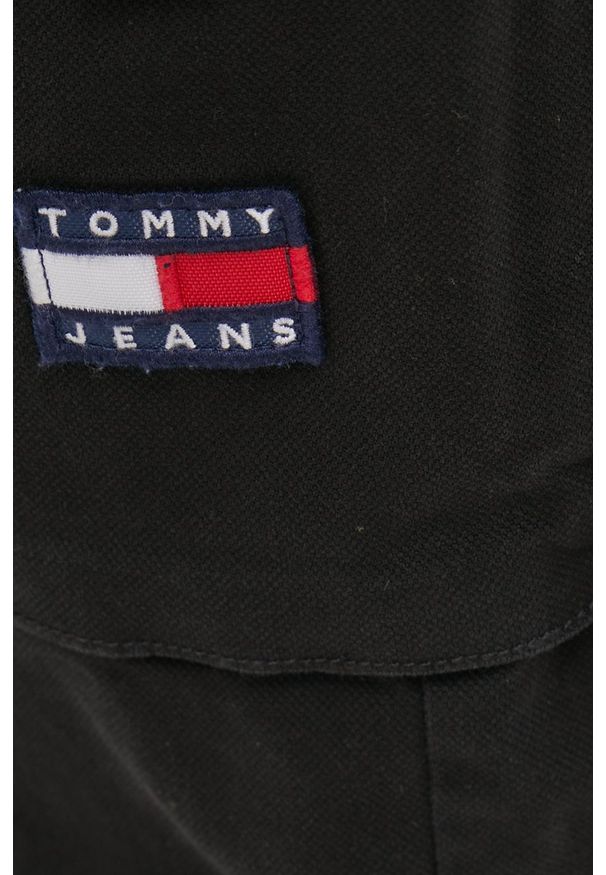 Tommy Jeans Spodnie męskie kolor czarny proste. Okazja: na co dzień. Kolor: czarny. Materiał: tkanina, materiał, bawełna. Wzór: gładki. Styl: casual