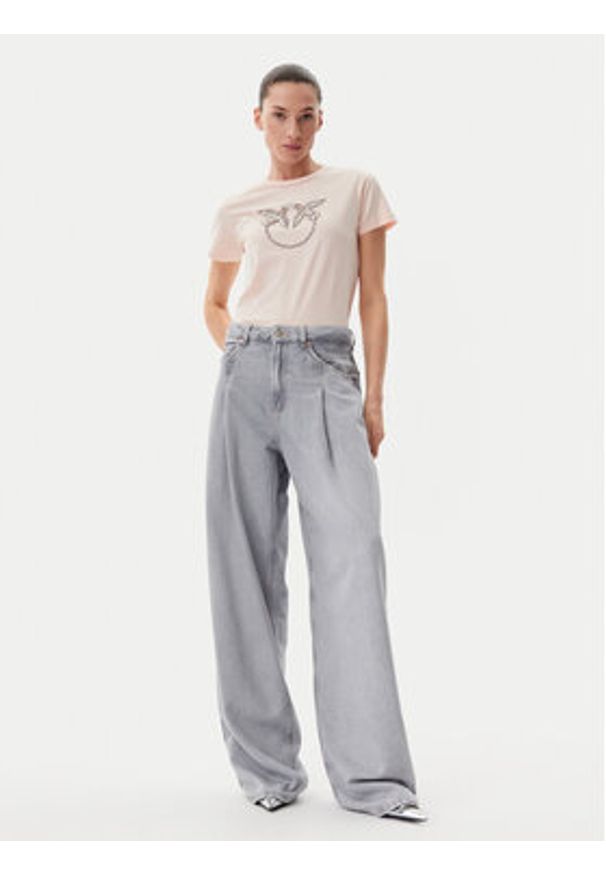 Pinko - PINKO T-Shirt Quentin 100535 A2G7 Różowy Regular Fit. Kolor: różowy. Materiał: bawełna