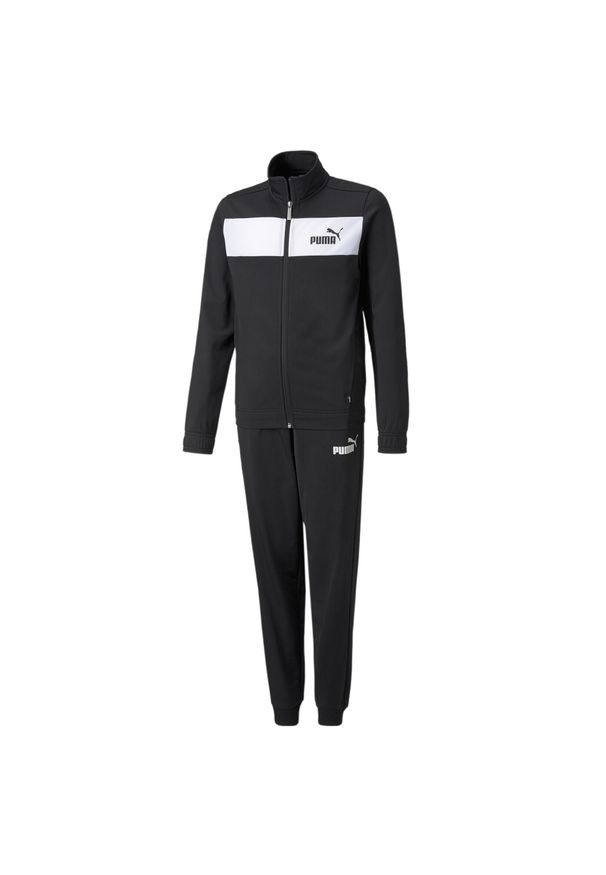 Puma - Młodzieżowy dres poliestrowy PUMA Black. Kolor: czarny. Materiał: poliester, dresówka. Styl: młodzieżowy