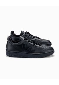 Veja - VEJA - Czarne sneakersy V-10. Nosek buta: okrągły. Kolor: czarny. Materiał: guma, materiał. Obcas: na płaskiej podeszwie #4