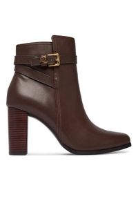 Lauren Ralph Lauren - LAUREN RALPH LAUREN Botki Brooke II Calfskin Bootie Heel 802974475003 Brązowy. Kolor: brązowy. Materiał: skóra #1