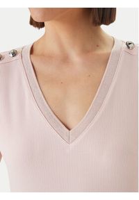 Morgan Bluzka 251-DOMANI Różowy Slim Fit. Kolor: różowy. Materiał: wiskoza #3