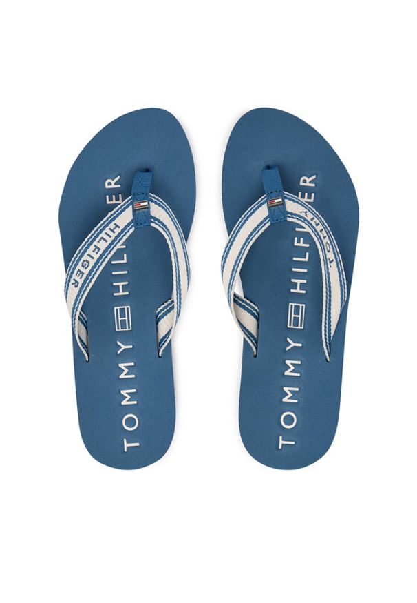 TOMMY HILFIGER - Tommy Hilfiger Japonki Th Webbing Summer Sandal FW0FW09193 Niebieski. Kolor: niebieski. Materiał: materiał