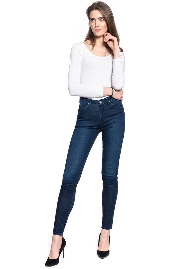Lee - LEE SCARLETT HIGH DAMSKIE SPODNIE JEANSOWE CLEAN WHEATON L626RKEX 112140401