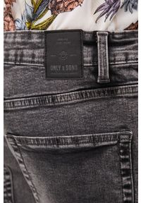 Only & Sons szorty jeansowe męskie kolor szary. Kolor: szary. Materiał: jeans