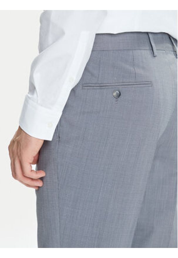 BOSS Garnitur H-Huge 50546087 Szary Slim Fit. Kolor: szary. Materiał: syntetyk
