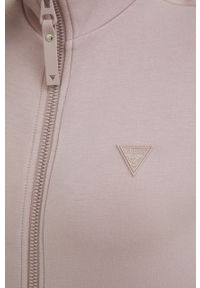 Guess bluza damska kolor różowy gładka. Okazja: na co dzień. Kolor: różowy. Materiał: materiał, wiskoza. Wzór: gładki. Styl: casual #10