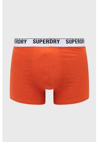 Superdry Bokserki (3-pack) męskie kolor pomarańczowy. Kolor: pomarańczowy. Materiał: bawełna #6
